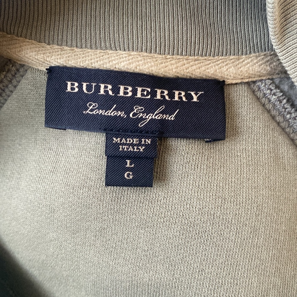Burberry Studded Balloon Sleeve Cotton Blend Sweatershirt Size L Made in Italy - Picture 10 of 11